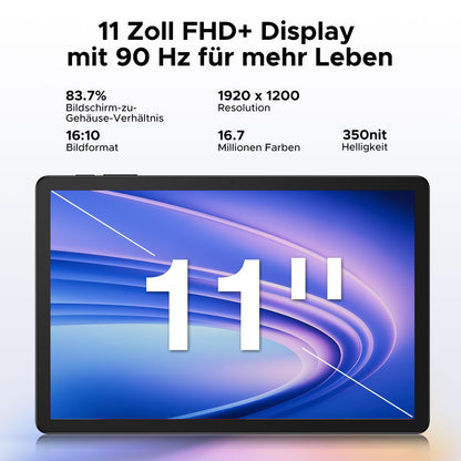 DOOGEE Tab G6+ 2025 – Latest Android 15 AI Tablet 11 inches, FHD+, Tablet with SIM Card Slot, 32 GB RAM + 256 GB ROM/2 TB, 8000mAh, Octa-Core T7280, 4G LTE, Widevine L1, Bluetooth 5.0, GPS