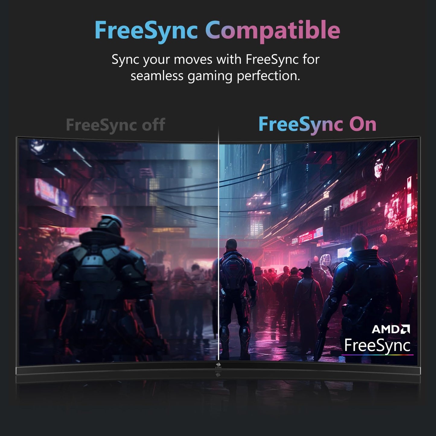 Z-Edge 27-inch curved gaming monitor with 280Hz (DP) and 240Hz (HDMI) refresh rates, 1ms MPRT response time, Full HD LED display, 350cd/m² brightness, 16:9 aspect ratio, FreeSync, HDMI 2.0 & DisplayPort 1.2 - Black (2025 Version)