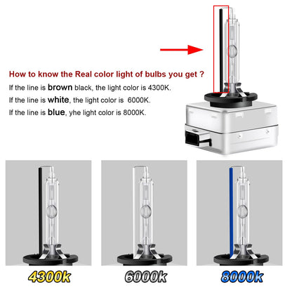 WinPower D3S 35W Bi Xenon Bulb 42V Car Light Discharge Lamp HID Kit 4300K Yellow Light Extreme Vision (2 Bulbs)