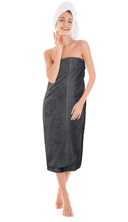 Utopia Towels - 2-Pack Bath Towels Large Cotton with Hook, Sauna Towels, Large Bath Towels, Towels 90 x 180 cm (Gray)