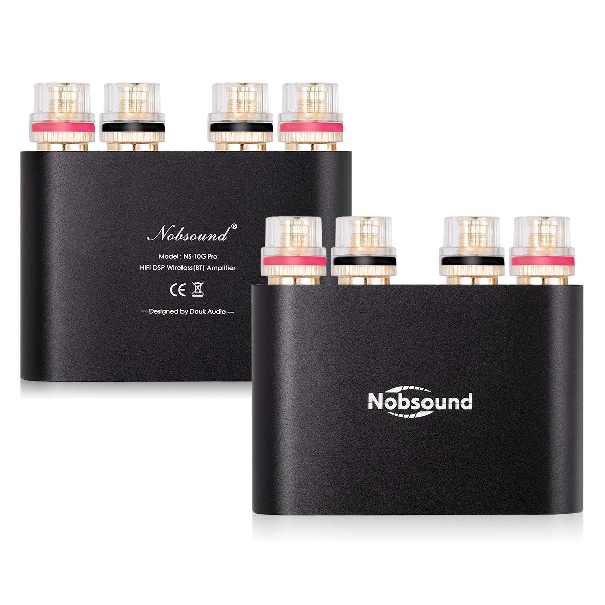 Nobsound NS-10G PRO Stereo Amplifier, Hi-Fi DSP 100W x 2 Bluetooth 5.0 Receiver, 2.0 Channel Power Audio Amplifier for Home Speakers Upgrade Version Mini Digital Amplifier (Black)