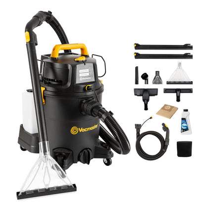 Vacmaster VK1323PFR 1300W 23L 3-in-1 wet/dry vacuum cleaner with dual-tank design, floor cleaner for hard floors carpets, carpet cleaning machine.