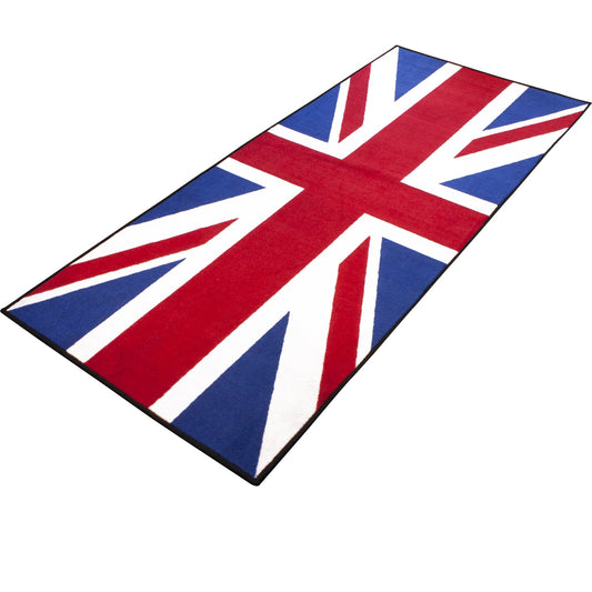 BIKETEK Motorcycle Toolbox Garage Mat 190x80cm Union Jack design. Unisex, multipurpose, made of nylon, suitable for year-round use.