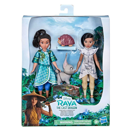 Hasbro Disney Princess Raya and the Last Dragon Young Raya and Namaari Fashion Dolls 2-Pack, Fashion Doll Outfits, Toy for Kids Ages 3 and Up, Multicolor, F11935L0