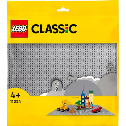 LEGO 11024 Classic Gray Baseplate, square baseplate with 48x48 studs & 11026 Classic White Baseplate, square baseplate with 32x32 studs as foundation for LEGO sets.