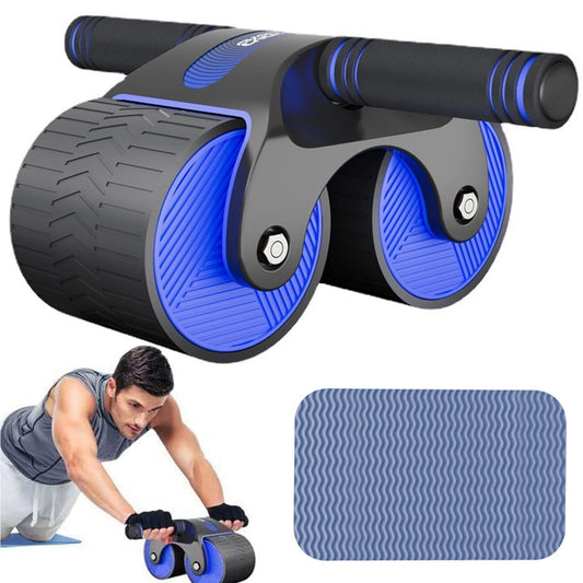 Automatic Rebound Abdominal Wheel, AB Roller, Ab Wheel, Core Roller Abdominal Trainer, Ab Roller for Core Training with Stable Dual Wheels and Automatic Rebound (Blue)
