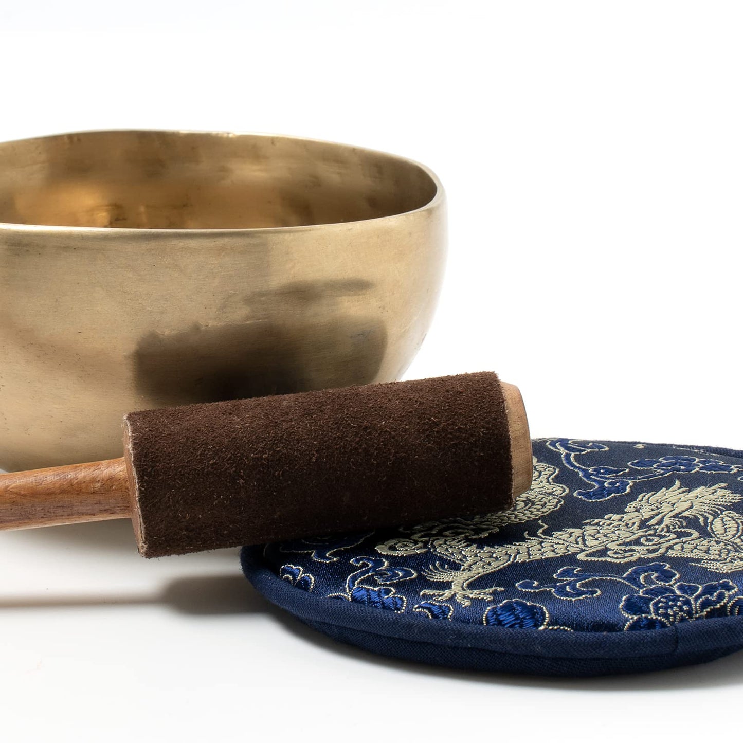 Tibetan singing bowl approx. 200 g for meditation, yoga, mindfulness, elementary school, kindergarten. Includes striker/cushion. Hand-forged, Fair Trade from Nepal.