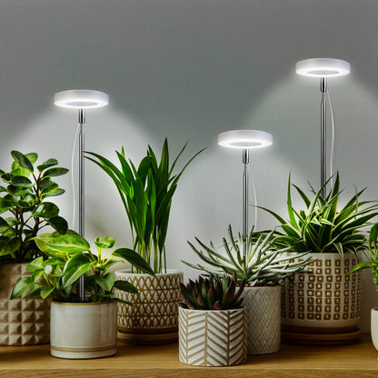 Cieex 2 Pack Plant Lamp Led Full Spectrum, Plant Lamp for Indoor Plants, Plant Light, Plant Lamp with Auto Timer, USB Adapter 4 Brightness Adjustable Height