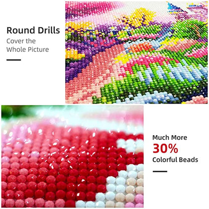 Sarah Duke 5D DIY Diamond Painting Kit, Flower Diamond Painting Pictures XXL, DIY Diamond Painting for Kids and Adults for Wall Decoration (50 x 90 cm)