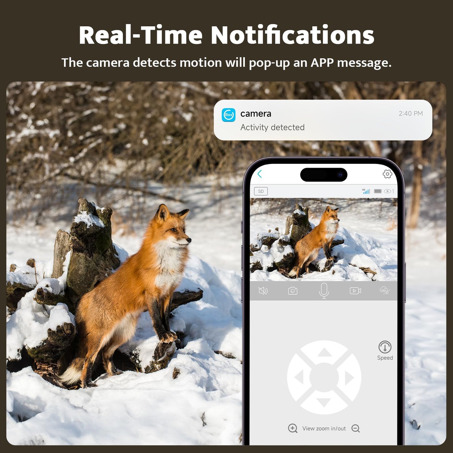 usogood 4G LTE Solar Wild Camera, 360° 2K Wildlife Camera with unlimited data plan, SIM card 32GB memory card, phone transfer app, IP66 waterproof.