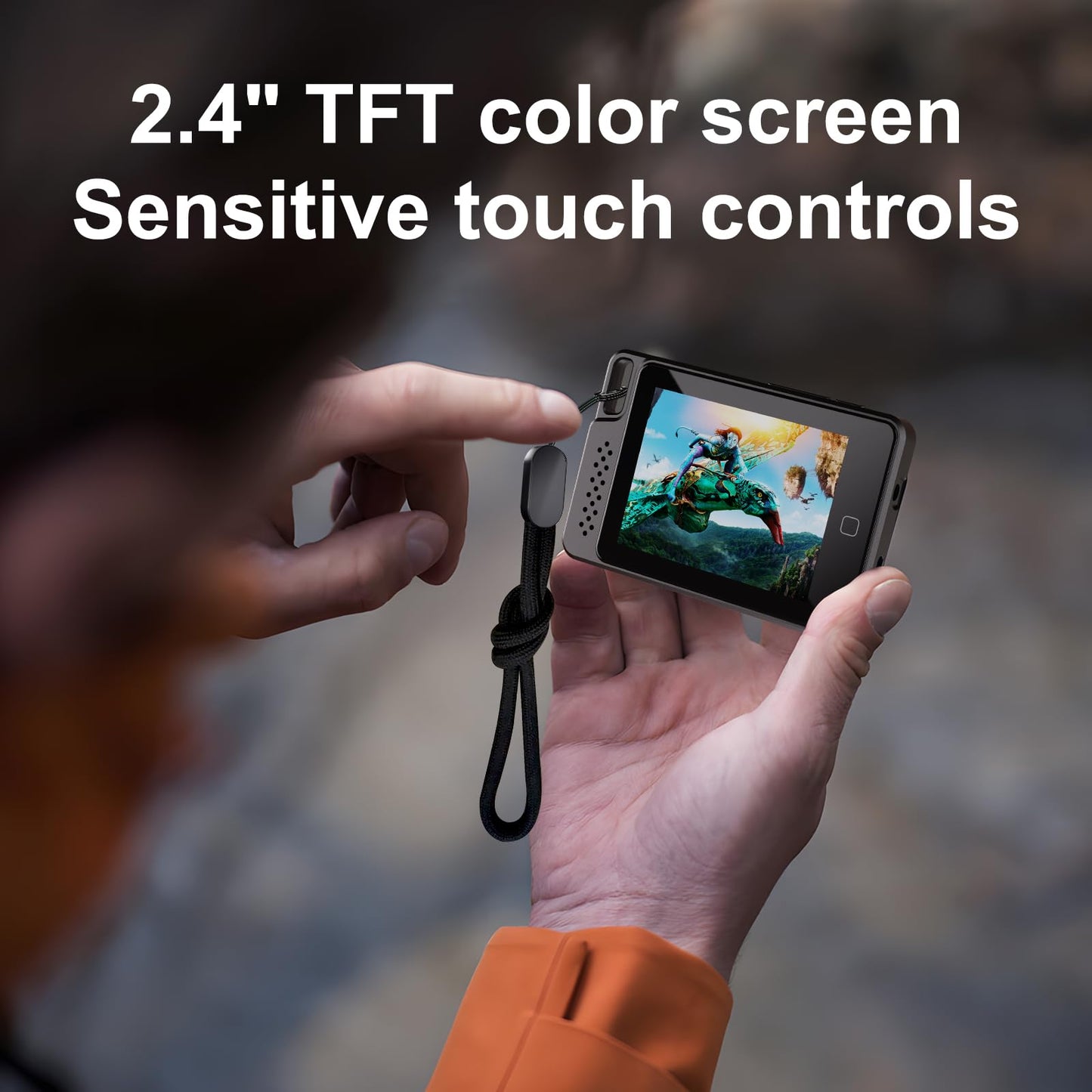 64GB MP3 player with Bluetooth 5.3, 2.4" full touchscreen, metal cover, portable with speaker, voice recording, FM radio, supports 128GB kids MP3 player.