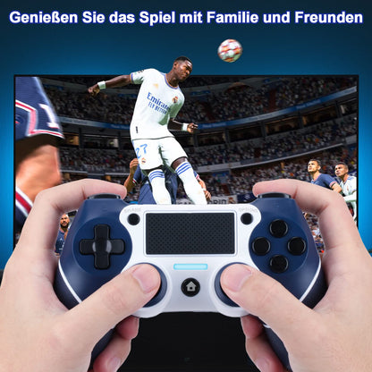 DuLingKer Wireless Controller compatible for PS4/Pro/Slim, Bluetooth gaming controller with vibration function, 6-axis gyro, turbo, 1000mAh battery, audio, game controller compatible with PS4