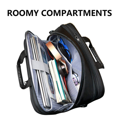 KROSER Laptop Bag XXL 18.5 Inch Shoulder Bags Business Briefcase Fits Up to 18 Inch Water-Resistant Messenger Bag Expandable Capacity for Travel/School/Men/Women-Black PRIME
