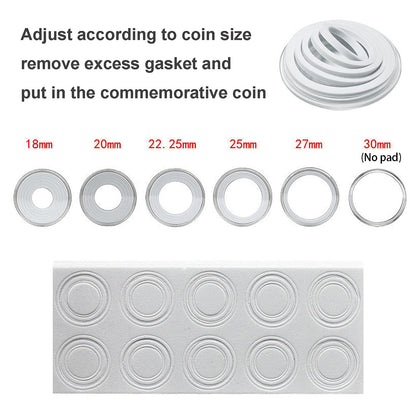 Wooden coin capsule holder, coin storage box, coin collection holder with lock, coin collector organizer, container, coin display for 40 coins and 100 banknotes.