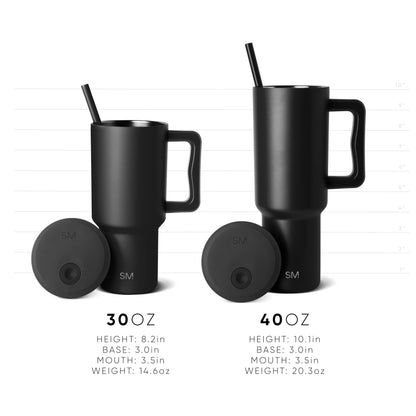 Simple Modern Thermo Cup with Straw and Handle | Insulated Stainless Steel Drinking Cup Iced Coffee Travel Mug | Gifts for Women and Men | Trek | 890ml | Raspberry Vibes