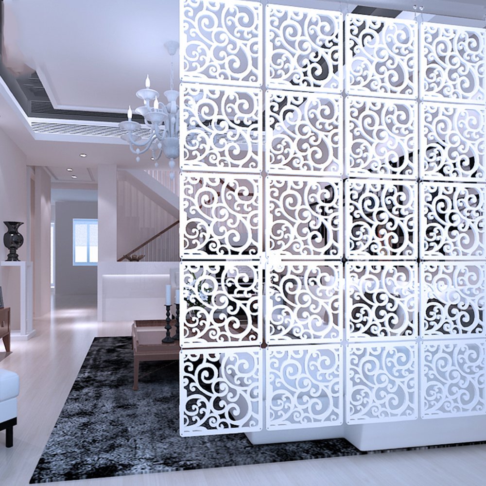Y-Step Hanging Room Divider, Room Divider, Hanging Panel for Home, Hotel, Office, Bar, Decoration, 12 Pieces Pattern C