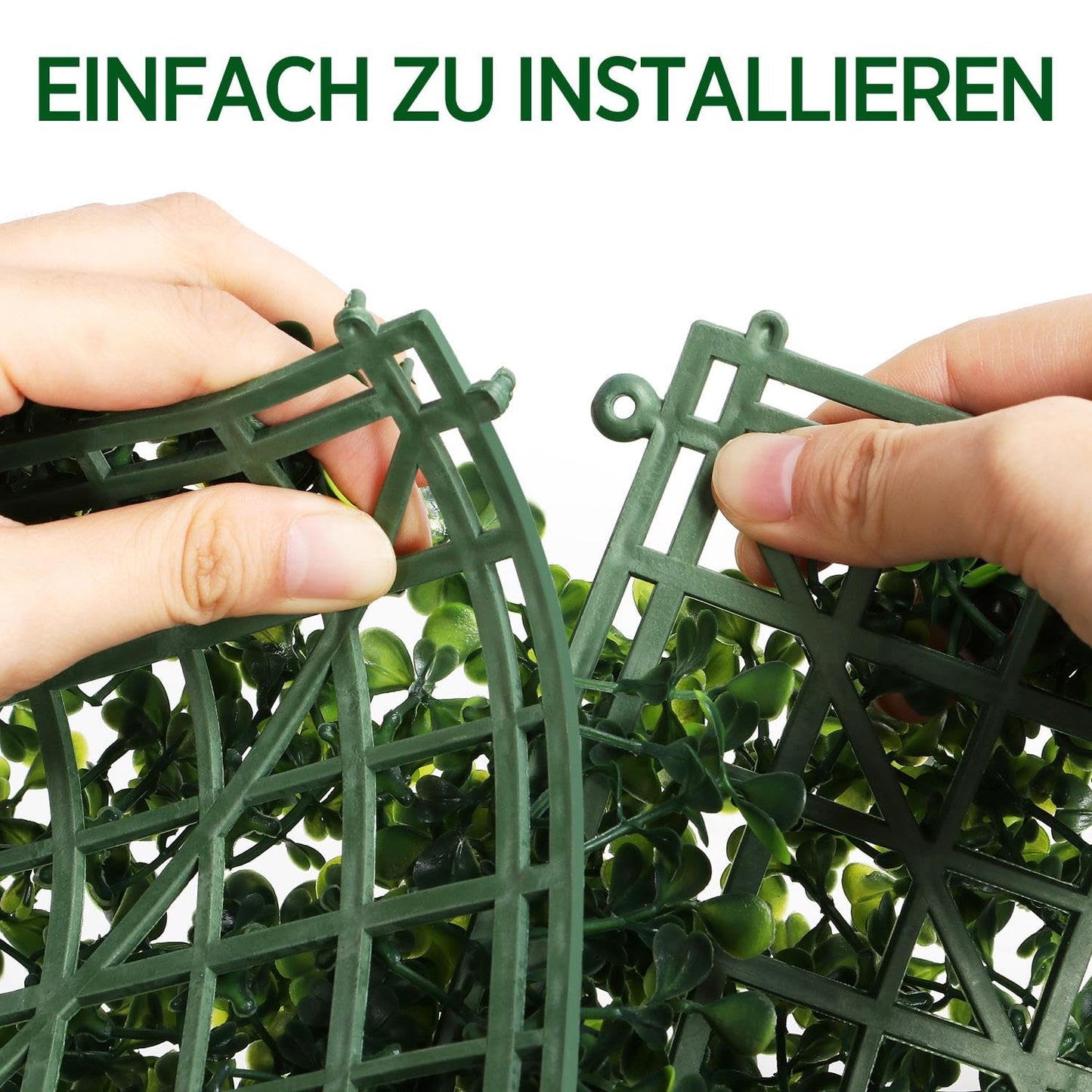 Yaheetech 6pcs Artificial Ivy Garden Privacy Screen, 60x40cm Plant Wall with Shade Net, UV Protection, Artificial Hedge for Balcony Garden Decoration