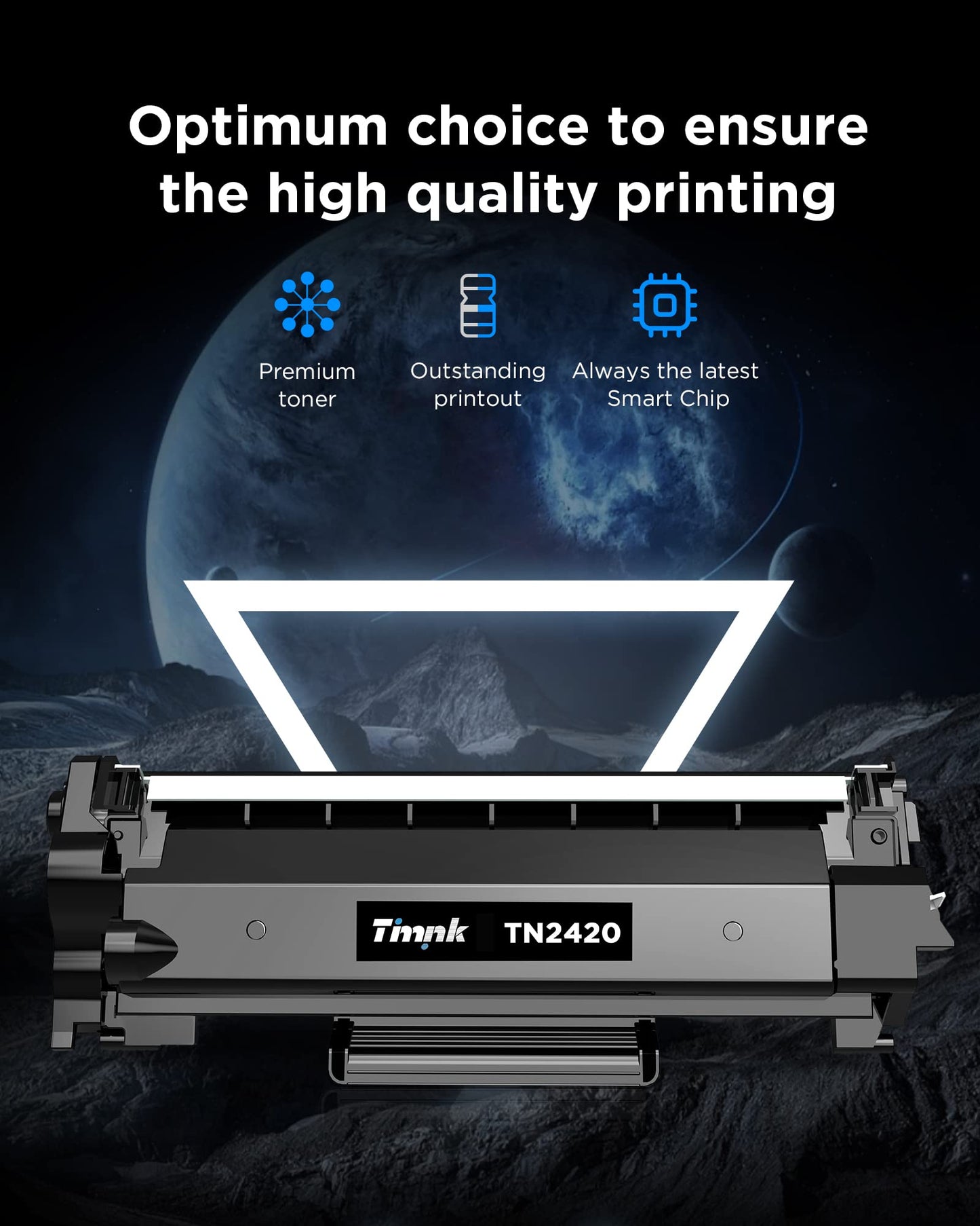 Timink TN2420 TN 2420 Compatible Toner Cartridge for Brother TN2420 TN2410 for MFC-L2710DW L2710DN DCP-L2510D L2530DW L2550DN, HL-L2310D L2350DW L2370DN L2375DW, L2730DW L2750DW (2 Black)