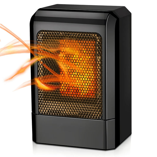 Unipampa Mini Ceramic Heater, Small Electric Heater Energy Efficient Heater, Quiet Ceramic Heater, Overheat Protection, Suitable for Office, Living Room, Bedroom, Bathroom or Terrace.