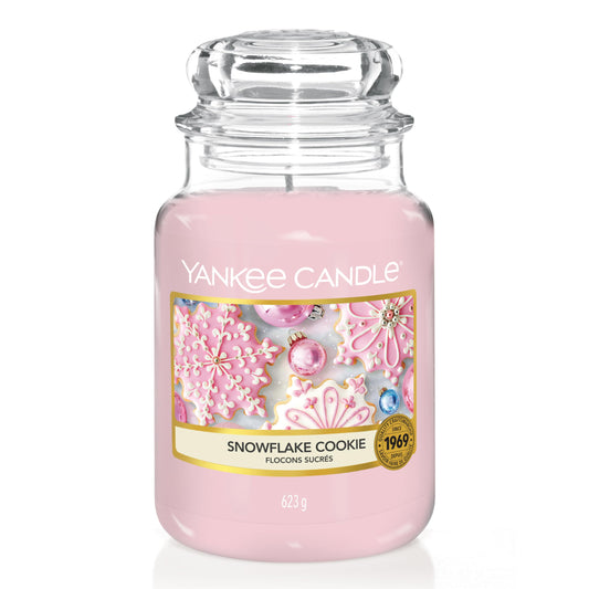 Yankee Candle jar candle (large) | Snowflake Cookie scent | Burns up to 150 hours