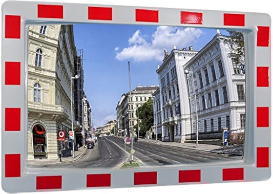 IX Trade EU product TRAFFIC MIRROR rectangular 60 x 40 cm Safety mirror Observation mirror Safety Mirror