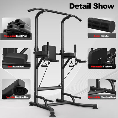 Dskeuzeew Power Tower Dip-Station Pull-Up Bar Freestanding Multifunctional for power station Strength Training in Home Gym, holds up to 205 kg.