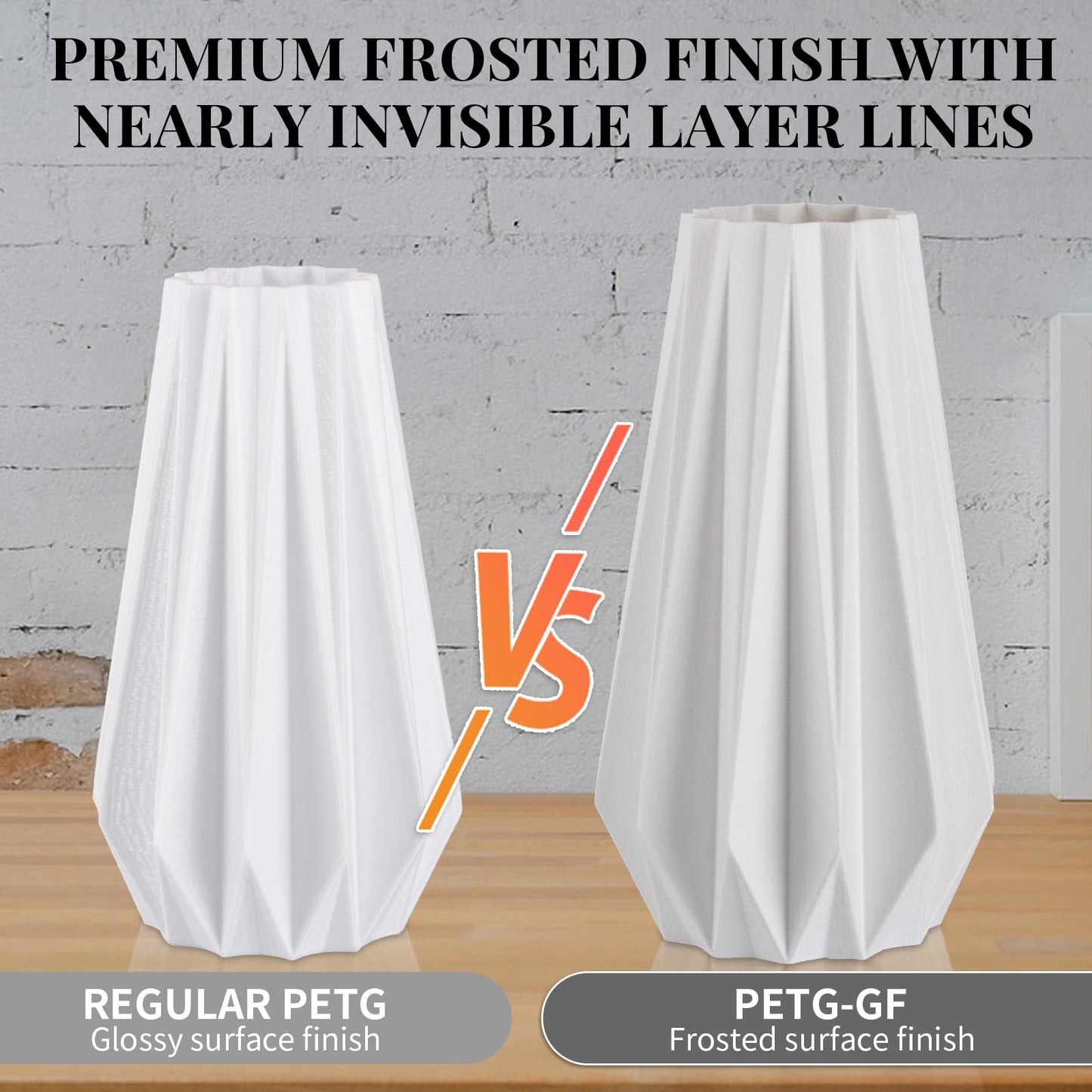 TINMORRY fiberglass-reinforced PETG filament 1.75mm, high impact resistance PETG GF 3D printing filament, durability & stiffness, suitable for most FDM 3D printers, 1 KG 1 coil, Frosted White
