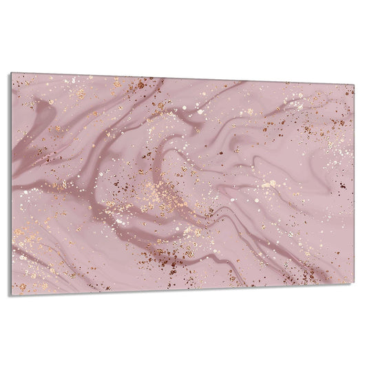 Stove cover 80x52 cm 1-piece ceramic hob cover induction stove protector splash guard glass plate decoration cutting board, marble pink