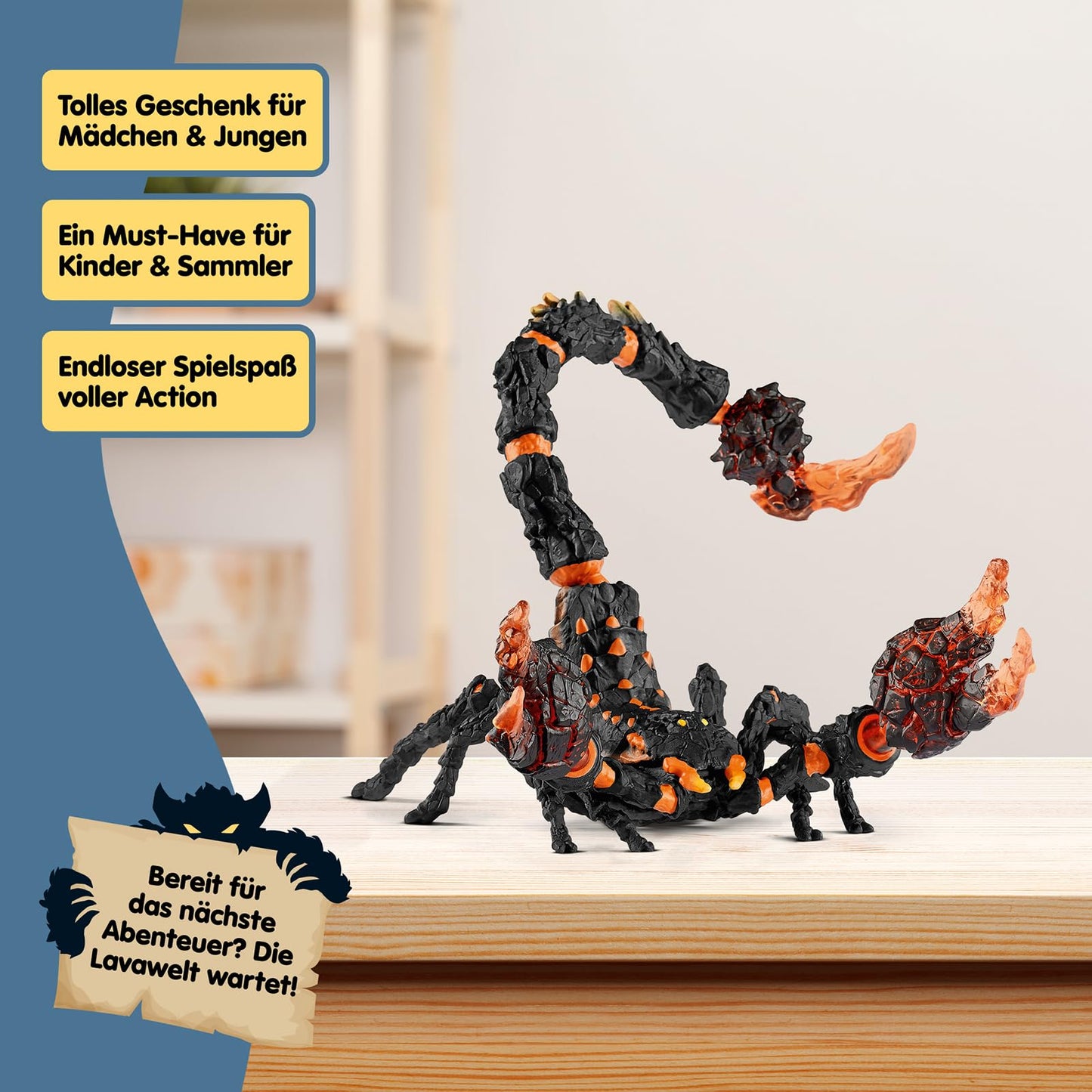 SCHLEICH ELDRADOR Creatures | Lava Scorpion 70142 | ELDRADOR Monster figure with movable pincers and stinger | great gift for girls and boys | ages 7+ | 21 x 14 x 14 cm