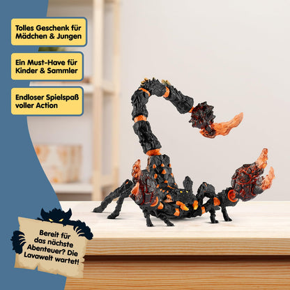 SCHLEICH ELDRADOR Creatures | Lava Scorpion 70142 | ELDRADOR Monster figure with movable pincers and stinger | great gift for girls and boys | ages 7+ | 21 x 14 x 14 cm