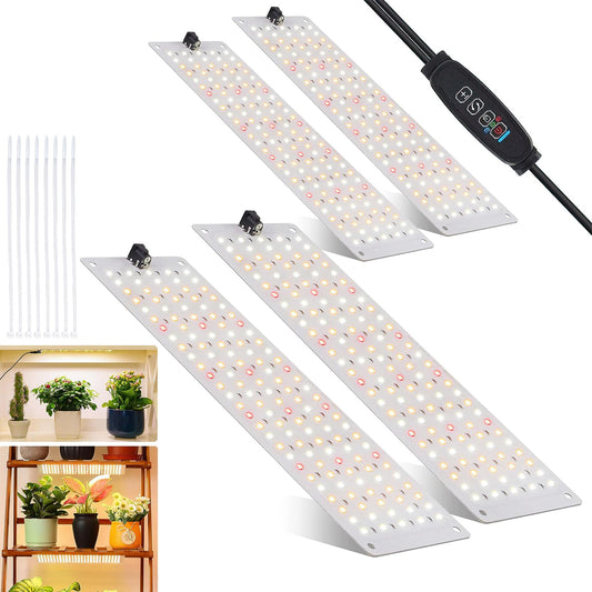 idudu 4-Pack Plant Lamp LED Full Spectrum, Plant Light with 540 LEDs, Plant Growth Light for Indoor Plants Grow Light with Timer, 10 Levels of Brightness