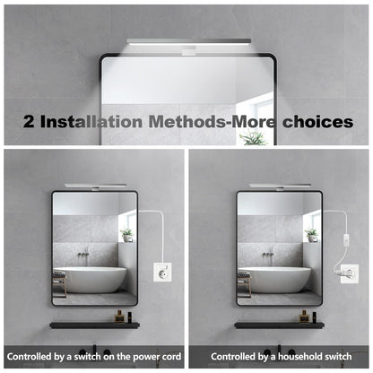 KYOTECH LED mirror light for bathroom. Dimmable 12W 400mm 800LM with switch. IP44 waterproof. Remote controlled. Makeup light for bathroom. Made of aluminum material.