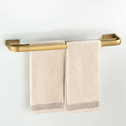 Flybath Towel Rail Double Brass Towel Holder Bath Towel Holder Wall Mount, 57 cm / 22.44 inches, Brushed Bronze.