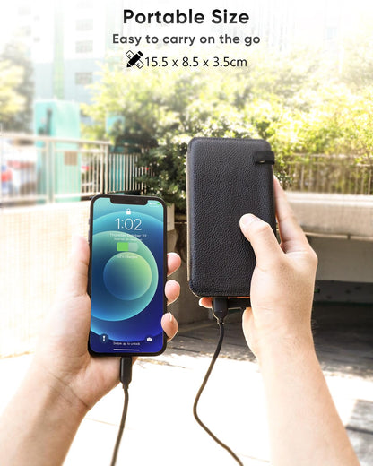 ADDTOP Solar Power Bank 25000mAh - Portable solar charger with 4 solar panels, outdoor waterproof external battery pack with 2 USB A & 1 USB C for iPhone, Android, and tablet, camera outdoor Orange
