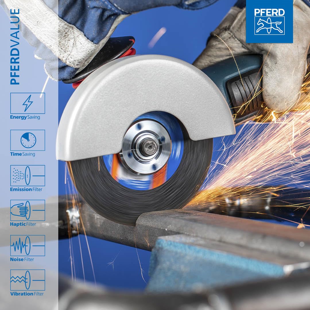 Horse cutting discs in handy metal tin, 10 pieces, 125 x 1.0 x 22.23 mm, straight, PSF STEELOX (22.23 mm), 69121091- for steel and stainless steel (INOX) with high cutting performance and good service life.