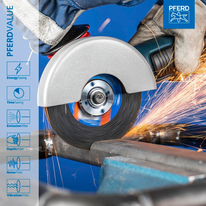 Horse cutting discs in handy metal tin, 10 pieces, 125 x 1.0 x 22.23 mm, straight, PSF STEELOX (22.23 mm), 69121091- for steel and stainless steel (INOX) with high cutting performance and good service life.
