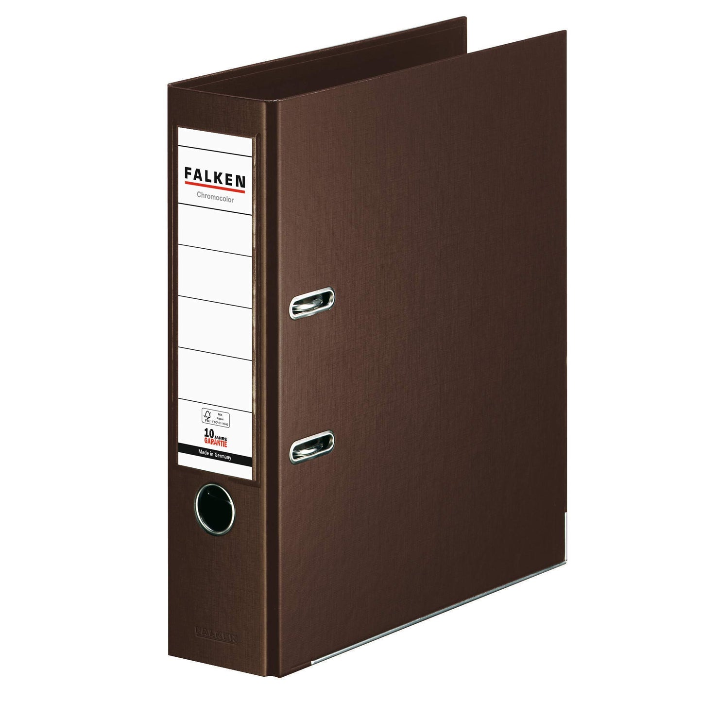 Original Falcon 10-pack Chromocolor Premium folders. Made in Germany. Plastic cover outside and inside 8 cm wide DIN A4 brown ring binder file folder office folder plastic folder