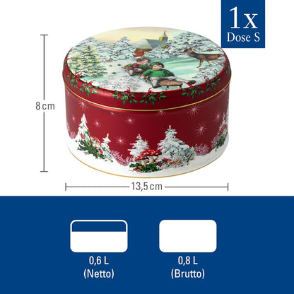 Villeroy & Boch - Winter Collage Accessory Cookie Jar Set of 3, Christmas Canisters, Cookie Tins, Christmas Tins, Christmas Cookie Tins, Tin Cans, Christmas Decor, Biscuit Tins, Metal