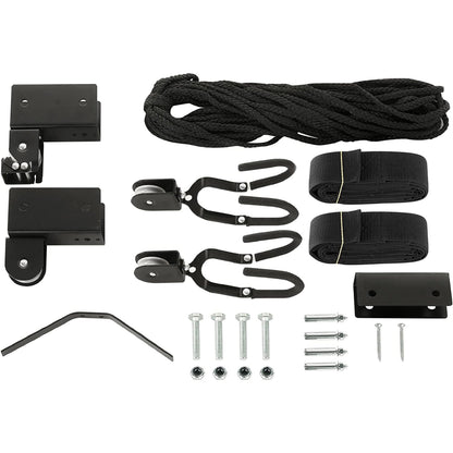RAD Sportz Unisex Adult Hoist Lift - Pulley System with 56.7 kg Capacity for Kayak, Canoe, Bike or Ladder Storage, Black, Pack of 1