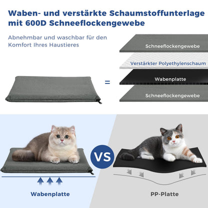 Apollo Walker Dog Backpack and Cat Backpack for Small Pets (2-15kg capacity) - Padded back support dog carrier Breathable mesh pet backpack for hiking, traveling, outdoor activities Grey