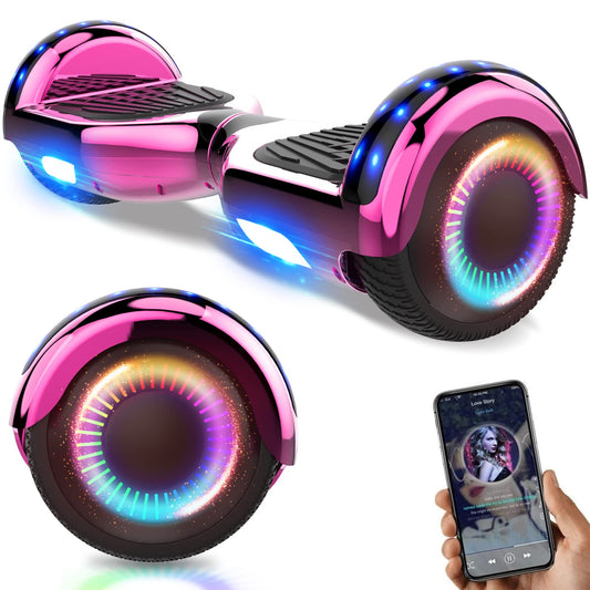 GeekMe Hoverboards, Hoverboards for Kids, Hoverboards with Bluetooth Speaker, Cool LED Lights, Gift for Kids