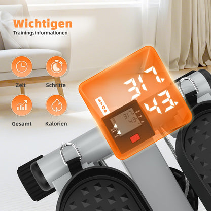 Niceday Mini Stepper for Home | Up-Down Stepper with Power Ropes | Home Trainer with LCD Display | 2 in 1 Training Device up to 100kg | Leg/Arm Trainer, Home Fitness Exercise