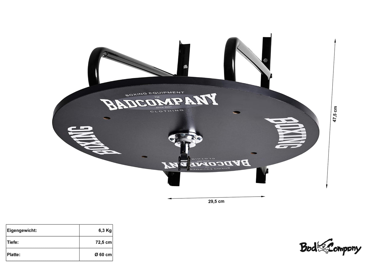 Professional Speedball Platform Set including swivel bearing black and leather punch ball medium black/boxing apparatus for wall mounting