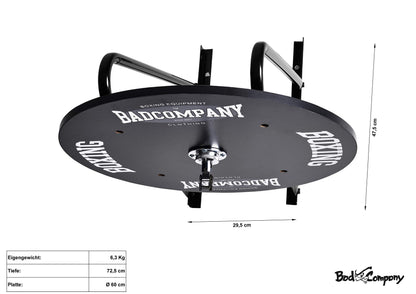 Professional Speedball Platform Set including swivel bearing black and leather punch ball medium black/boxing apparatus for wall mounting