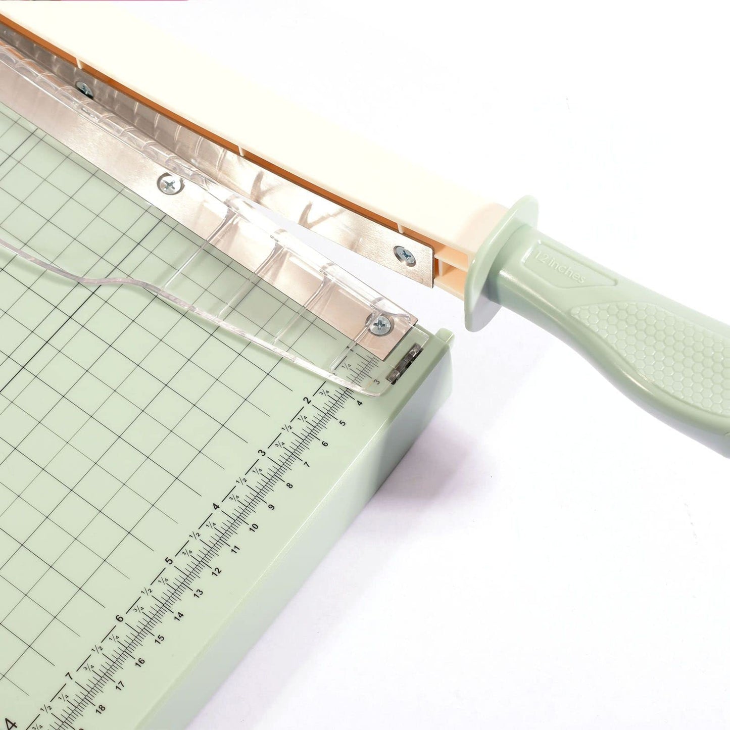 Vaessen Creative 2137-074 Paper Cutter 30cm Mint Green - Guillotine lever and paper cutting machine A4, A5, and A6 - Perfect for DIY, scrapbooking, journaling, card making, and crafting, Green, 30cm