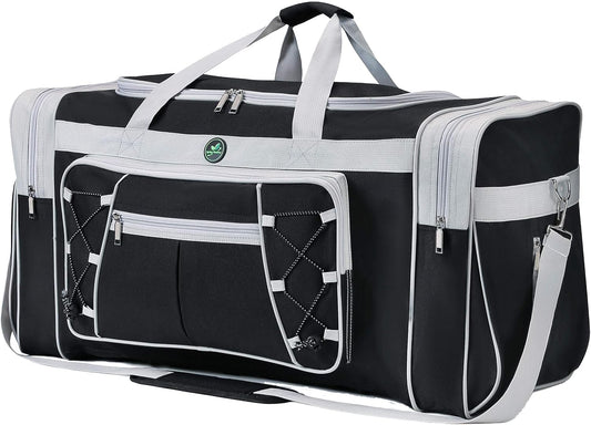 Spring Country travel bag for men, weekend bag, lightweight, extra large, Oxford duffle, gym, durable luggage, waterproof for men and women, 66 cm, Gray/White, X-Large