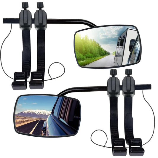Sunshine smile 2 pieces caravan mirror auto universal, caravan mirror car, caravan mirror universal, caravan mirror, attachment mirror for all common vehicle types.