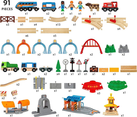 BRIO World 33977 Smart Tech Sound Deluxe Set - Interactive train with recording function in extensive complete set with storage boxes - Recommended from 3 years