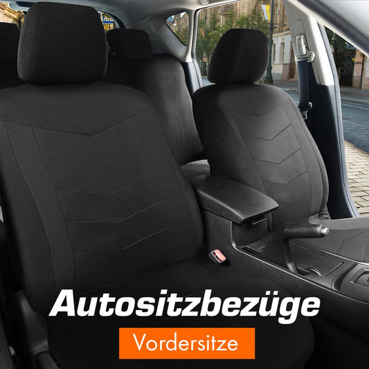 Upgrade4cars car seat covers set for the front seats in black | Car protectors universal black car seat cover for summer and winter | Car accessories for interior | Gifts for women and men
