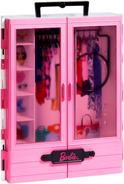 Barbie GBK11 - Dream Closet, portable fashion toy for kids aged 3 to 8 years.